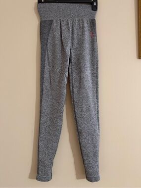 Gymshark Women’s Pink and Grey Heather Active Leggings